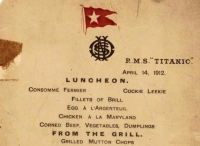 “泰坦尼克”号菜单将拍卖 船员正餐吃什么？